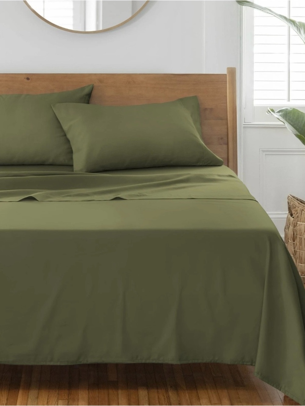 Better Homes & Gardens 4pc Performance Sheet Set - full Dark green